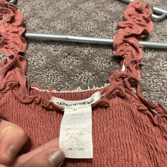 Ruched ruffle stretch tank top - Picture 2 of 3